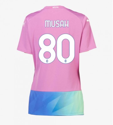 AC Milan Yunus Musah #80 Tredje trøje Dame 2023-24 Kort ærmer